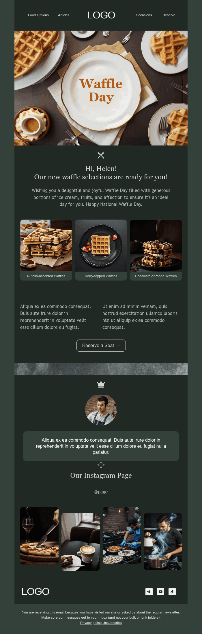 Template for Café or Restaurant