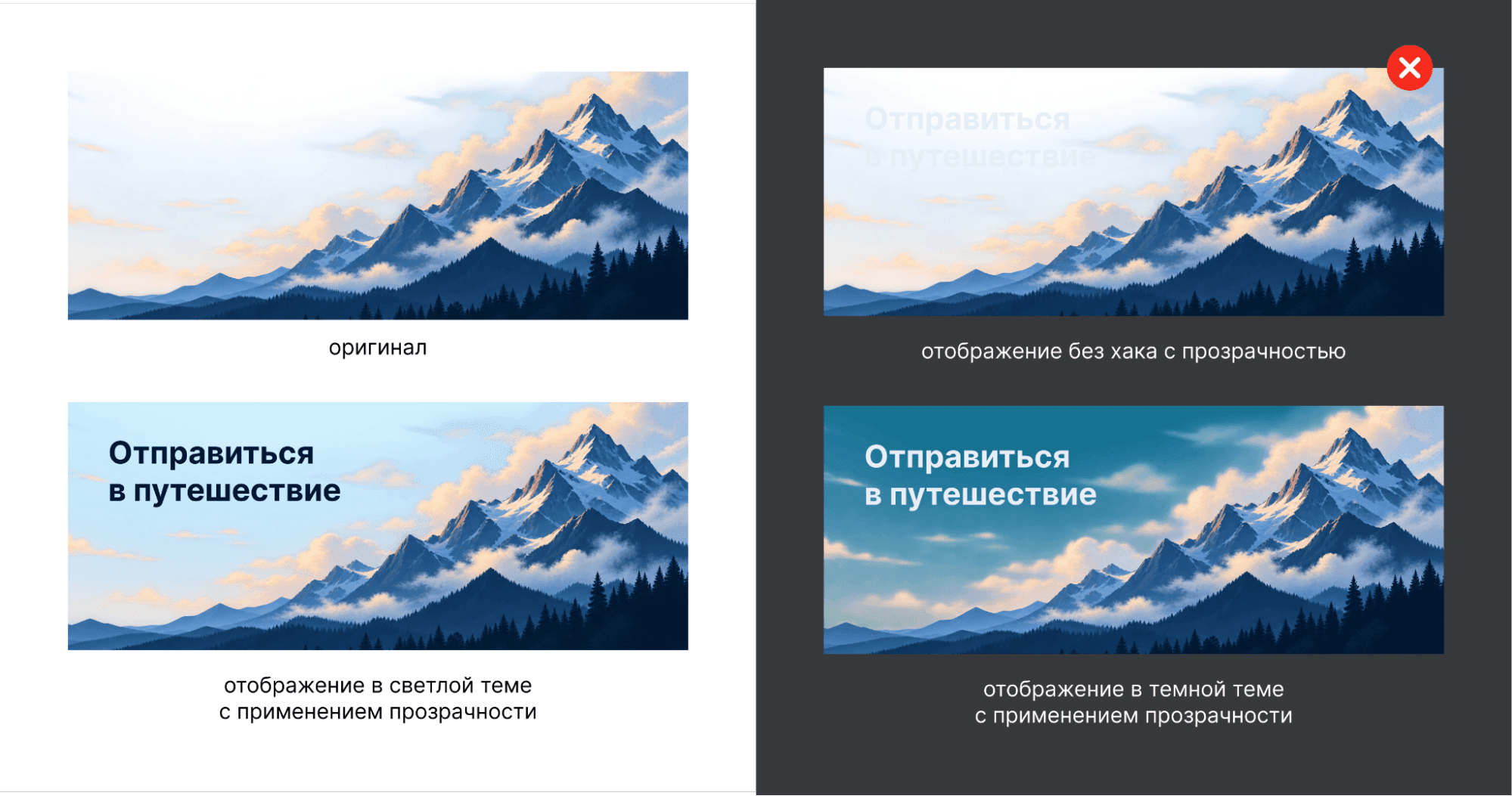 Полупрозрачное фоновое изображение