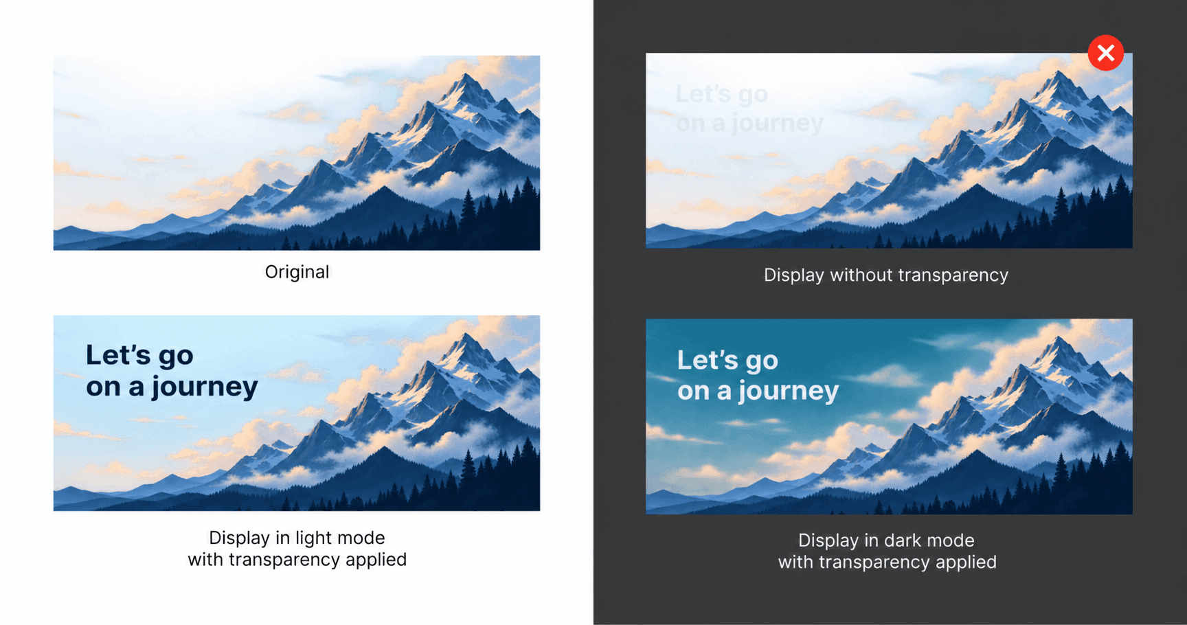 Semi-transparent background image