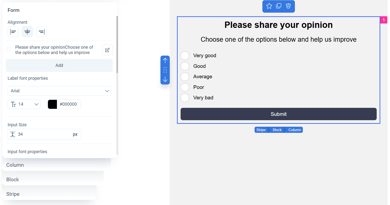 AMP form in Pixcraft