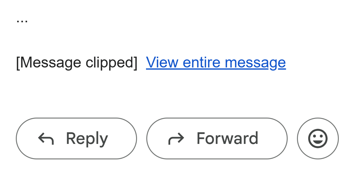 Clipped message in Gmail