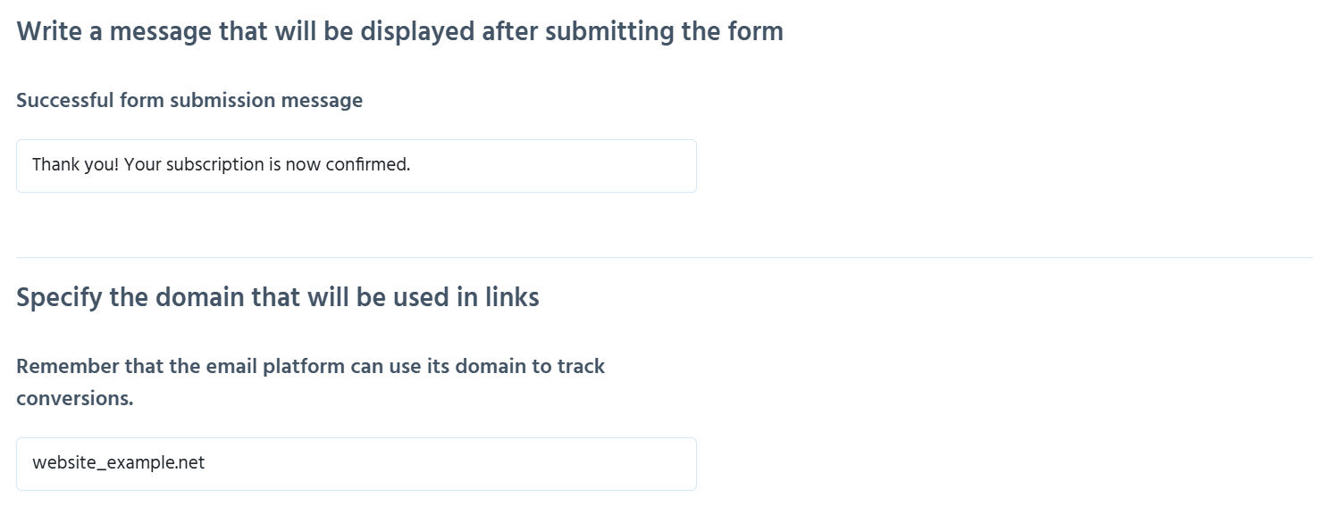 Link component settings