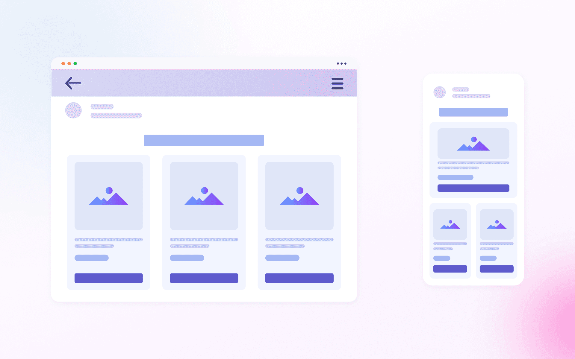 Rearrangement in a mobile version of an email
