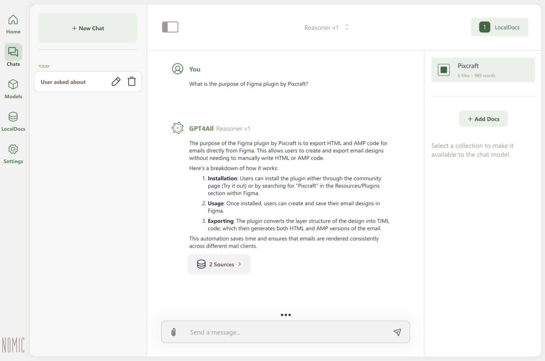 Chat based on local documents