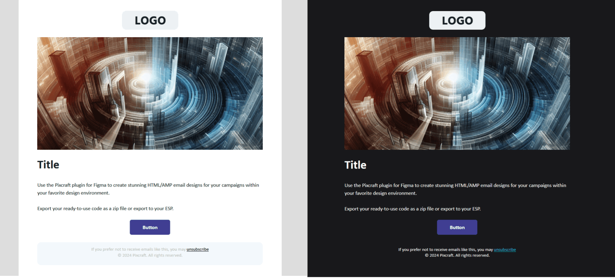 A visible button in the dark mode