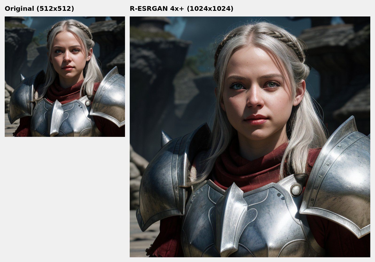 Upscaled image example