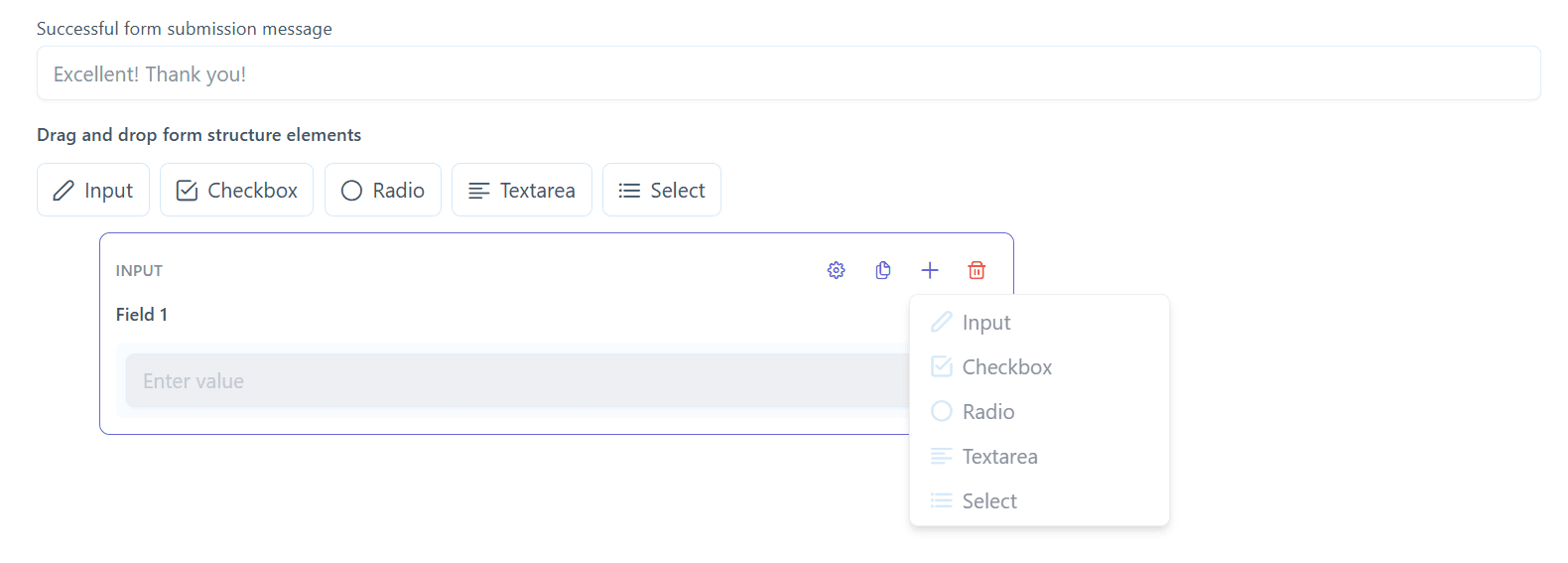 AMP component settings