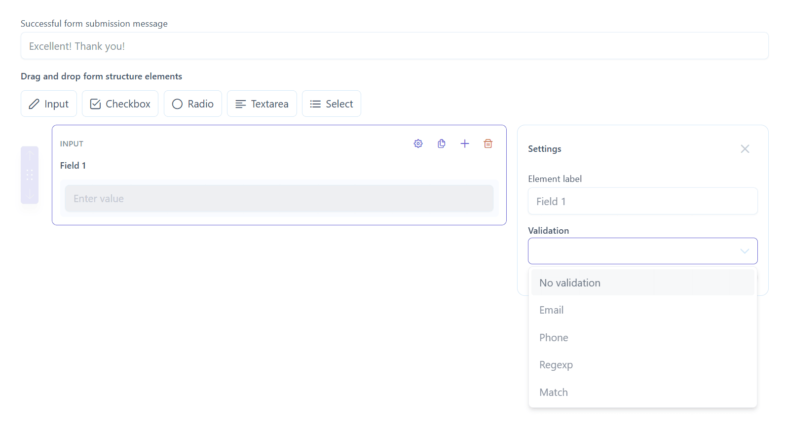 AMP fields validation