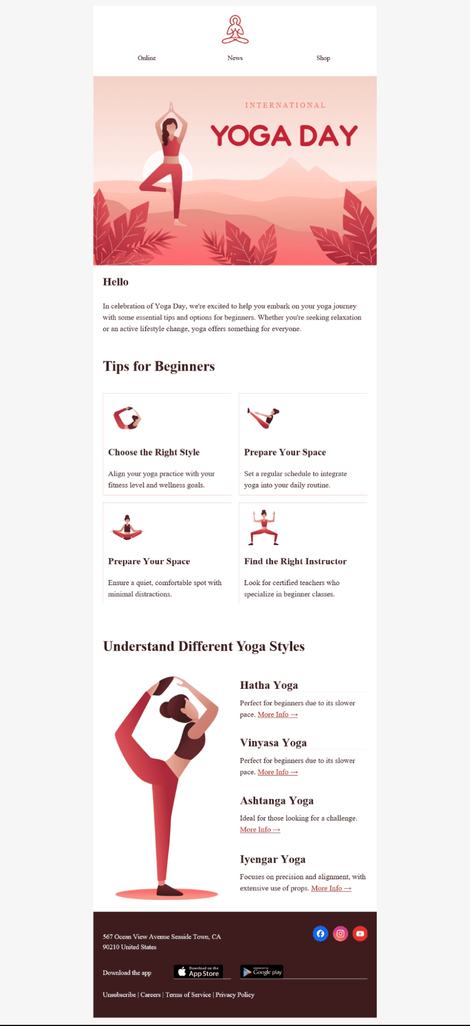Stripo template rendered in Outlook