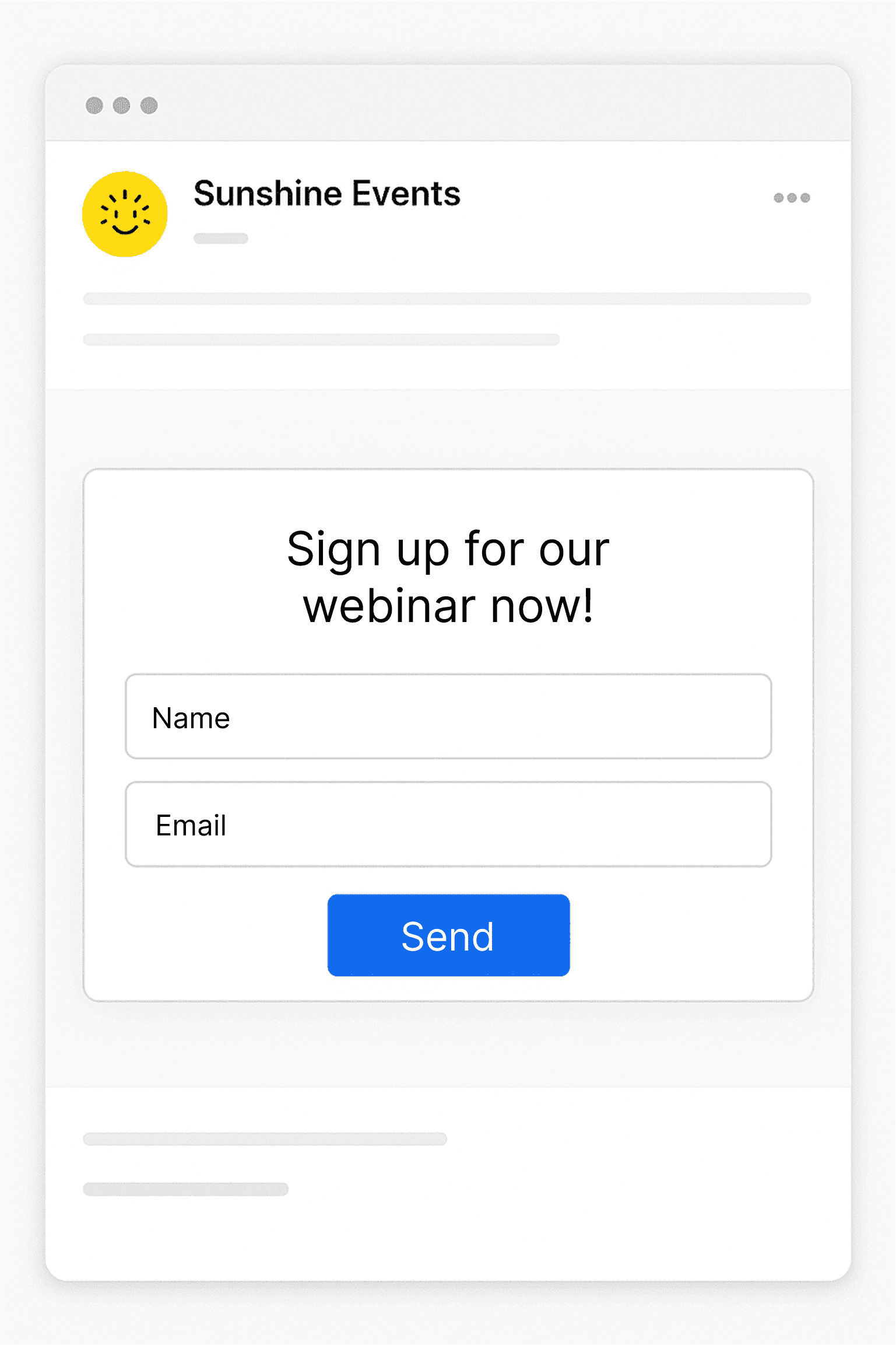 Example of AMP in email