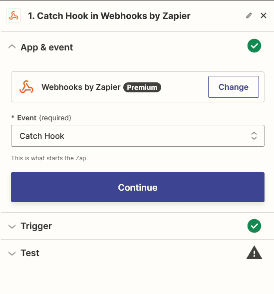 Zapier webhooks