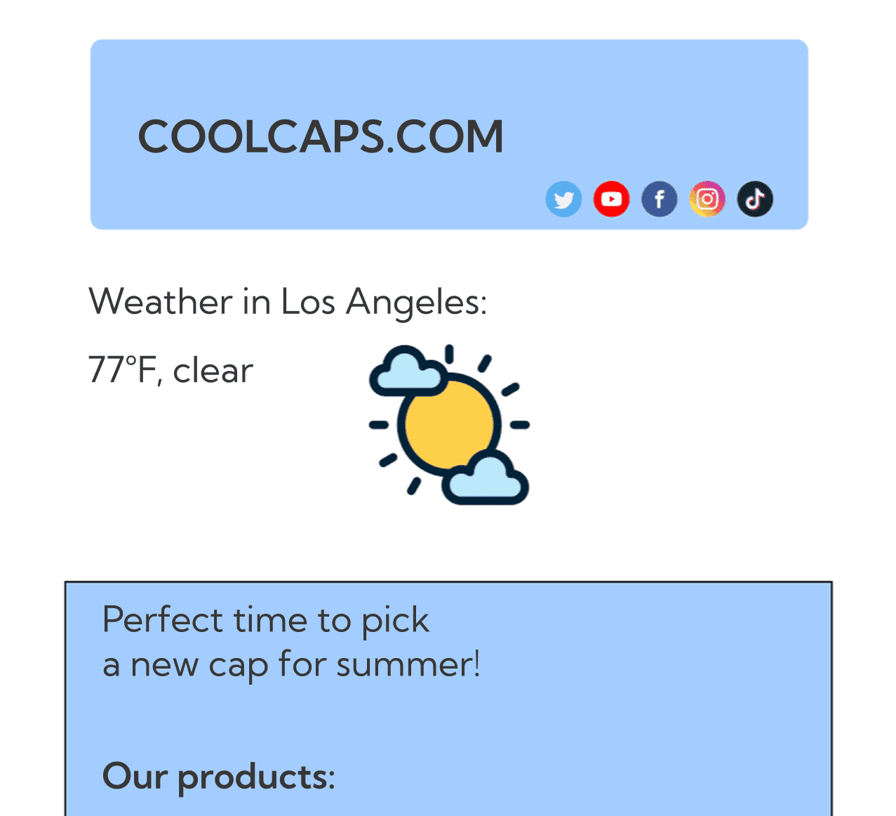 Weather forecast using AMP-list