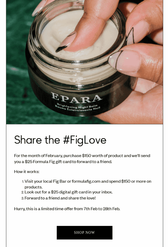 Get a gift email
